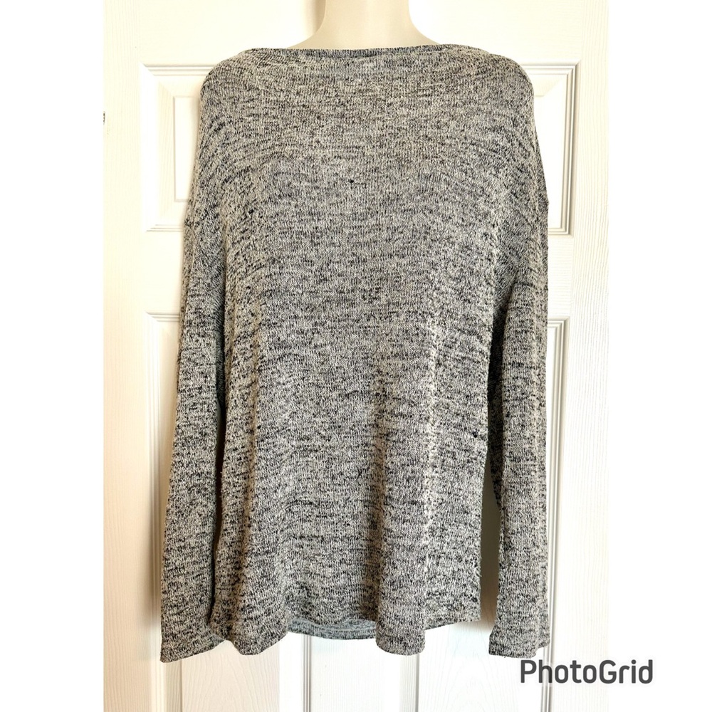H&M Black and White Open Back Knit Top